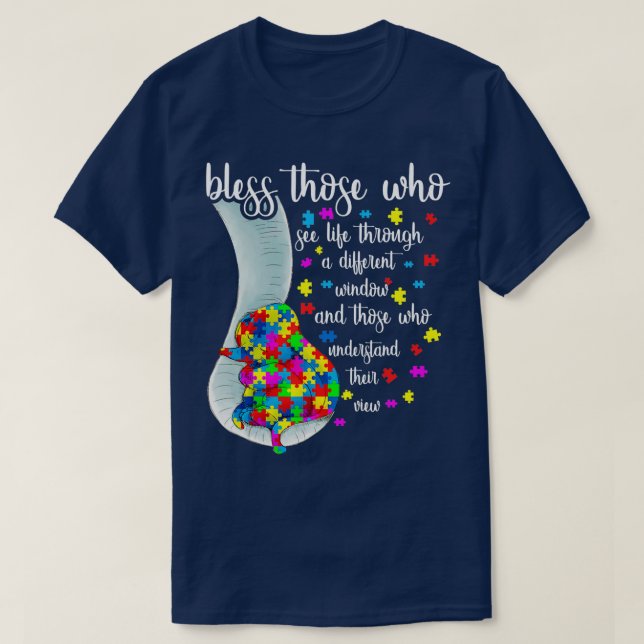 T-shirt Bénissez Ceux Qui Voient La Vie À Travers Un Windo (Design devant)