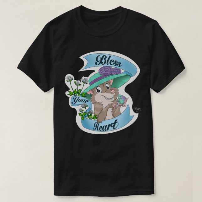 T-shirt Bénissez votre souris cardiaque (Design devant)