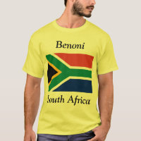 Benoni, Afrique du Sud avec drapeau sud-africain
