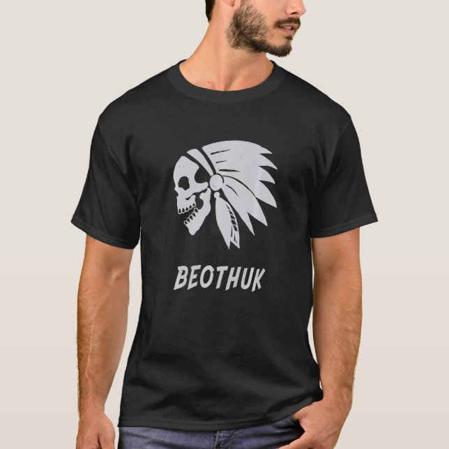 T-shirt Beothuk Native American Indian Born Freedom Evil S (Devant)