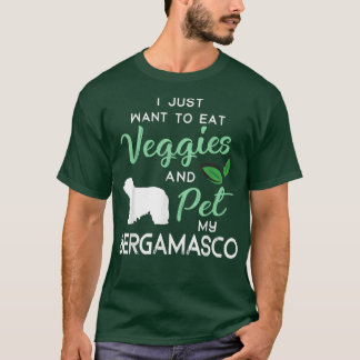 T-shirt Bergamasco Amusant Vegan Amoureux des chiens propr