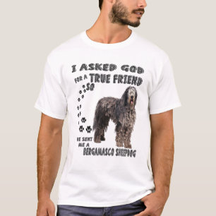 T-shirt Bergamasco Sheepdog Citation Maman Papa, Bergamasc