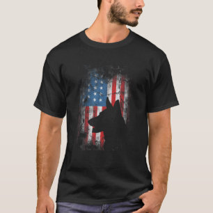 T-shirt Berger Allemand 4 juillet Drapeau Américain Amour
