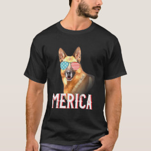 T-shirt berger allemand 4 juillet Drapeau américain Patrio
