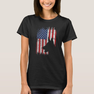 T-shirt Berger Allemand Américain Drapeau Usa Patriotique