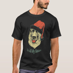 T-shirt Berger Allemand Avec Un Chapeau De Père Noël Pour