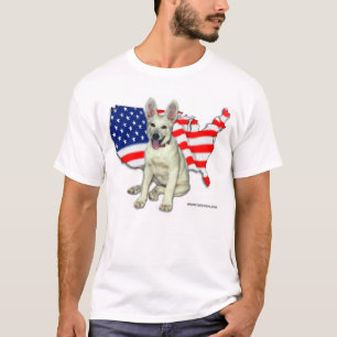 T-shirt Berger allemand blanc