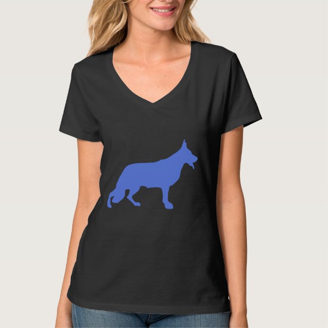 T-shirt Berger allemand bleu (Devant)