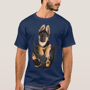 T-shirt Berger Allemand Dans Pocket Drôle Drôle Dons Amo