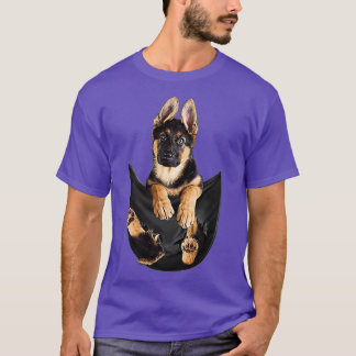 T-shirt Berger Allemand Dans Pocket Drôle Drôle Dons Amour