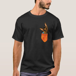 T-shirt Berger Allemand Dans Pocket Puppy Pet Chien Chien