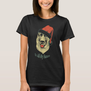 T-shirt Berger Allemand Dans Un Chapeau De Père Noël Pour 