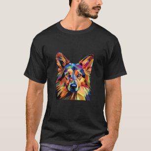 T-shirt Berger Allemand Drôle Chien Cubisme Amour Maman Pa