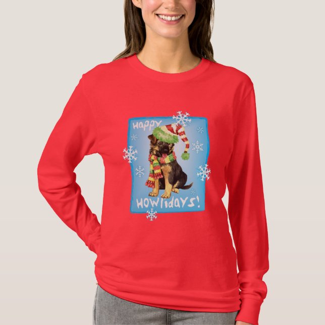 T-shirt Berger allemand heureux de Howliday (Devant)