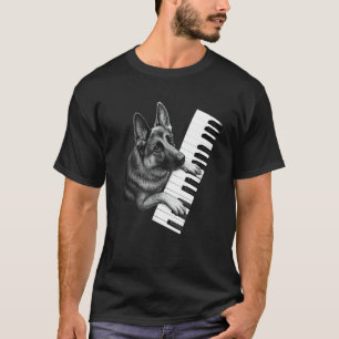 T-shirt Berger Allemand Jouant du Piano Pianiste Amateur d