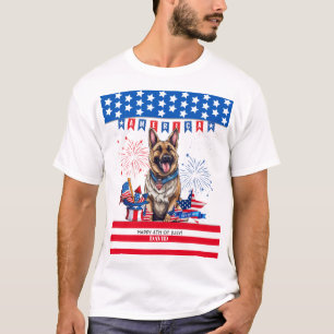 T-shirt Berger Allemand Joyeux 4 juillet Fête de l'Indépen