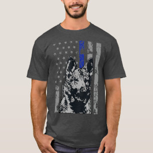 T-shirt Berger allemand K9 Chien de police de ligne bleue 