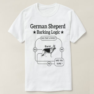 T-shirt Berger allemand logique d'écorce Drôle chien Sarca
