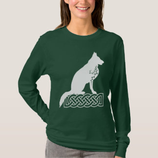 T-shirt Berger Allemand Loki Nœud de Marin Blanc