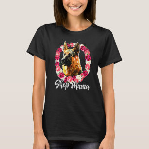 T-shirt Berger Allemand Mama Chien Pour Femmes