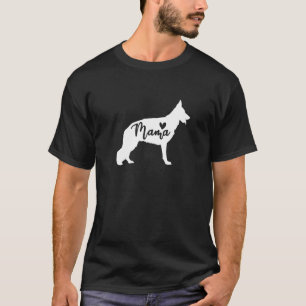 T-shirt Berger allemand Mama Coeur mignon Chien Mère Mère 