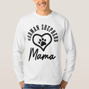 T-shirt Berger allemand Mama Heart Dog Paw German Shepherd