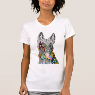 T-shirt berger allemand mignon et coloré