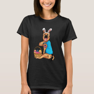 T-shirt Berger allemand Oeufs lapins de Pâques Chien de Pâ
