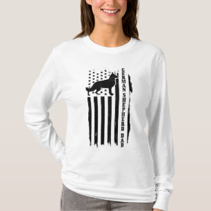 T-shirt Berger allemand papa drapeau américain Vintage Pat