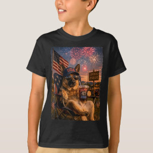 T-shirt Berger allemand patriotique du 4 juillet buvant un