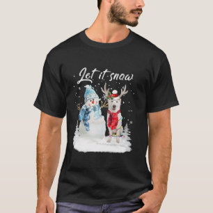 T-shirt Berger allemand Père Noël Chien Noël Snowman Noël 