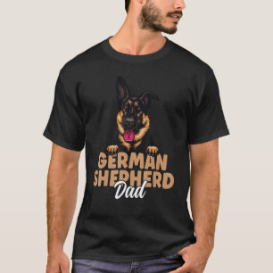 T-shirt berger allemand père noir et tan berger allemand