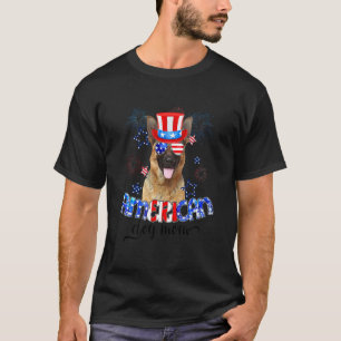 T-shirt Berger Allemand Portant Des Lunettes De Soleil Dra