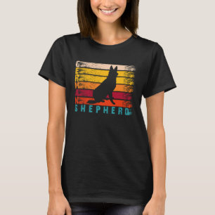 T-shirt Berger allemand retro en silhouette dévêtu