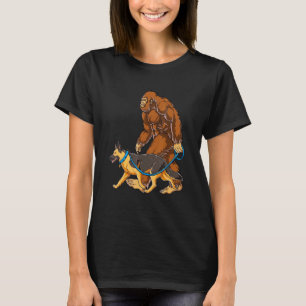 T-shirt Berger Allemand Vintage Big Foot Marche Pour Chien