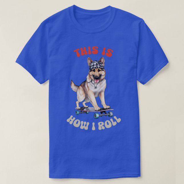 T-shirt Berger Allemand Voici Comment Je Roule (Design devant)