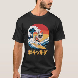 T-shirt Berger anatolien Kanagawa Japonais Wave Chien