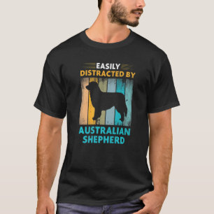 T-shirt Berger australien facilement distrait par les chie