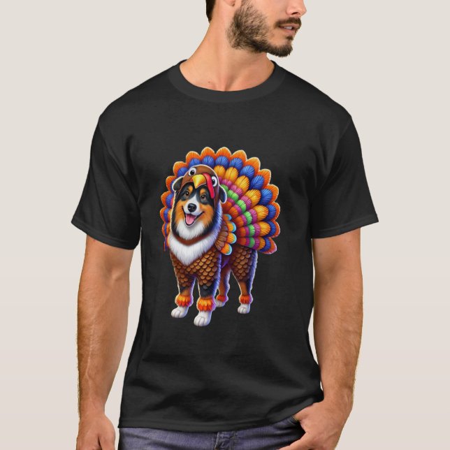 T-shirt Berger Australien Turquie Drôle Thanksgiving Anim (Devant)
