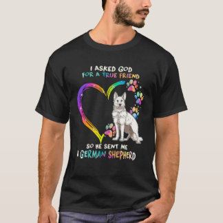 T-shirt Berger Blanc Allemand Est Mon Meilleur Ami Tie Dye
