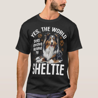 T-shirt Berger des Shetland Chien Sheltie - Oui Le Monde