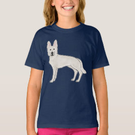 T-shirt Berger suisse blanc berger allemand chien de dessi