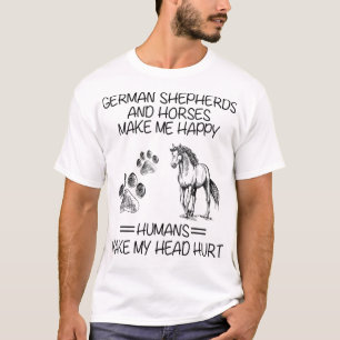 T-shirt Bergers Et Chevaux Allemands Me Rendent Heureux Hu