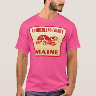 T-shirt berland Comté Maine Insigne rétro Tan