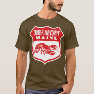 T-shirt berland County Maine Retro Shield Red