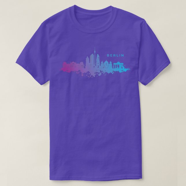 T-shirt Berlin Watercolor Skyline (Design devant)