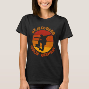 T-shirt Berlinois Allemagne Skateboardeur Urne Skateboard