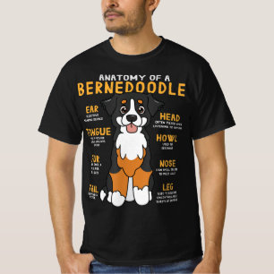 T-shirt Bernedoodle Anatomie Funny Chien Maman Papa Mignon