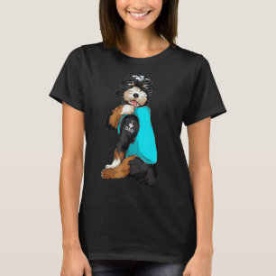 T-shirt Bernedoodle I Love Papa Tattoo Vêtements Chien Pap