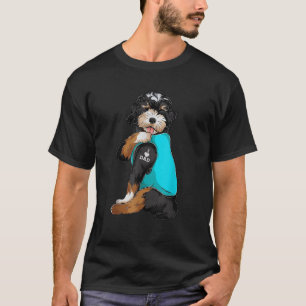 T-shirt Bernedoodle I Love Papa Tattoo Vêtements Chien Pap